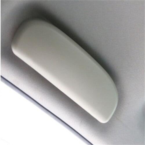 Portable Gray Car Auto Interior Roof Sunglasses Storage Clip Case Holder Stand Box