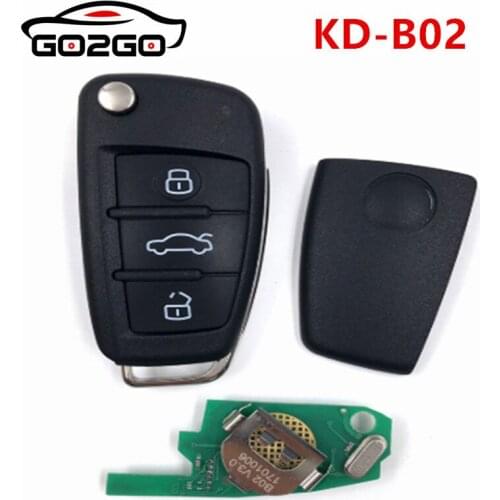 5PCS B02 Remote Control Car Key B-Series 3 Button KD Remote Key for Audi A6L Work With URG200/KD900/KD200 Key Programmer