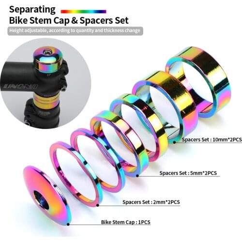 Bike 2 5 10mm Headset Stem Spacers Set 28.6mm Aluminum Alloy Stem Cover For MTB Mountain Road Bicyle Pieces