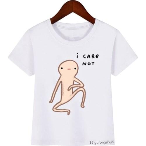 Funny Cute Honest Blob Kids T-shirt Cartoon Print Boys T Shirt Summer Tops Boys and Girls Harajuku Casual Short Sleeve T Shirts