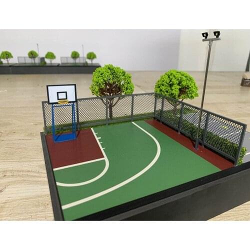 1: 64 car model Basketball Court parking lot Match with car model scene accessories