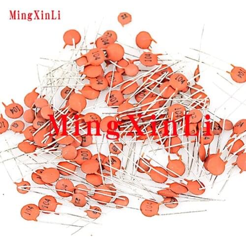 100pcs Ceramic capacitor 50V 1pF ~ 100nF 0.1uF 104 4.7PF 10PF 22PF 33PF 47PF 100PF 101 220PF 221 330PF 470PF 1NF 103 47NF 473