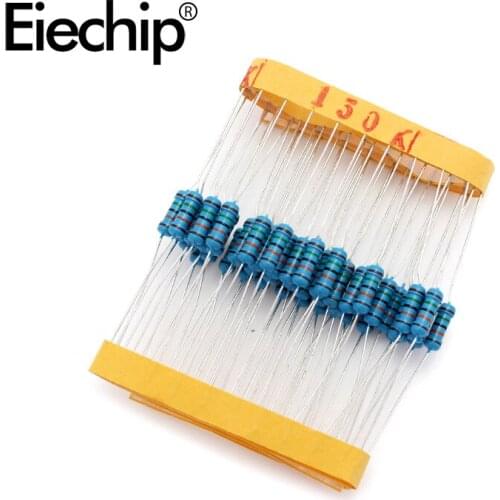 100pcs/lot 0.5W 1 ohm 1% Metal film resistor 1/2W resistance 150K Electronic resistors