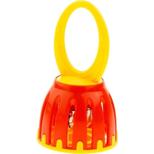 15cm Handled Cage Bell Rattle Educational Musical Toy Gift for Infant Newborn Color Random