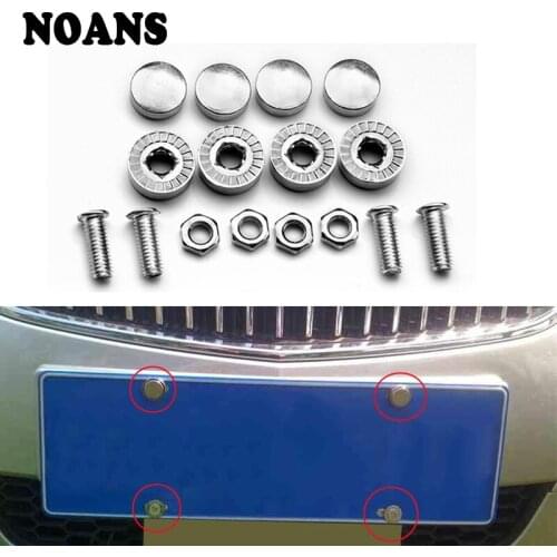 16X Car License Plate Bolts Screws Cover For Abarth Fiat grande punto ducato Mitsubishi Lancer 10 Outlander 3 ASX VW Golf 7 6 5