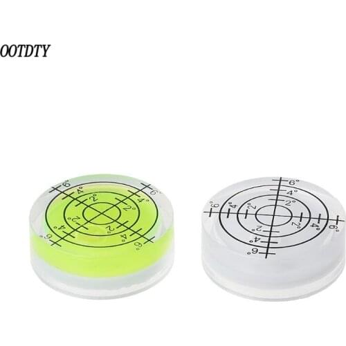 2pcs 32*12mm Round Bubble Level White Green Bullseye Spirit Level Measuring Tool