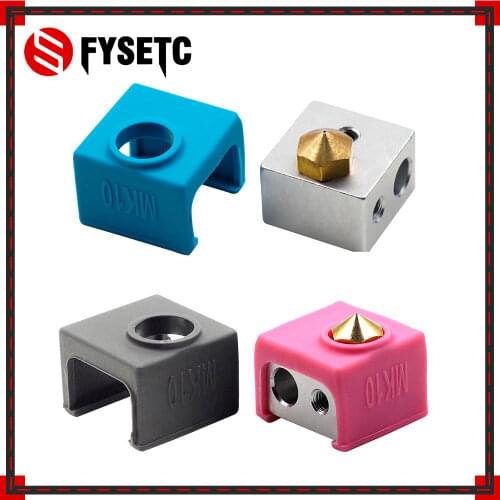 20pcs Blue Black Pink MK10 Silicone Sock instead Ceramic Insulation For Wanhao i3 QIDI TECH SILICONE HEATER BLOCK COVER