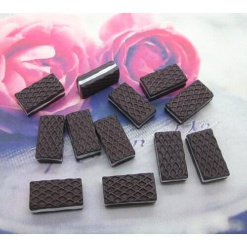 20Pcs Mixed Chocolate Sweet Cake Resin Decoration Crafts Kawaii Bead Flatback Cabochon Scrapbook DIY Accessories Buttons