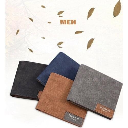 2021 Minimalist Mens Short Wallet Retro Youth Wallet Ultra-Thin Mens Cross-Section Wallet Mens Wallet