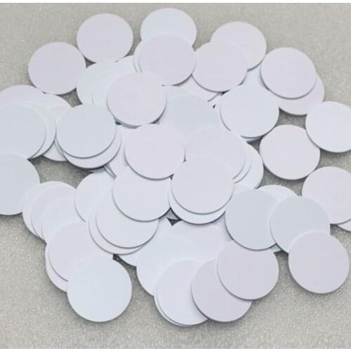 25mm diameter TI2048 PVC coin tag cards RFID smart passive card 13.56MHz RF tags ISO15693