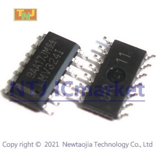 50 PCS LMV324IDR SOP-14 LMV324I LMV324 SMD Quad Low Voltage Op-Amp - IC CHIP