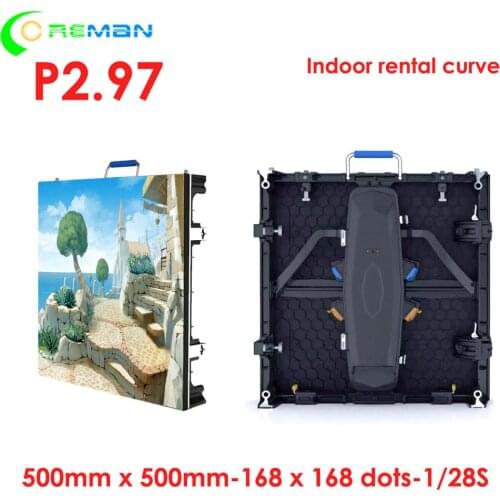 Aliexpress high refresh rate indoor rental led display p2.976 , Standing hanging Novastar control led display panel 50*50cm