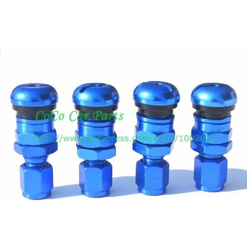 Free Shipping: Aluminum Valve Cap Tire Valve Stem Caps Blue Color (6 colors to choose)
