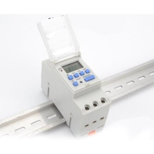 220V-240V Digital 7 Days Programmable Time Switch Relay Controlle 220V Din Rail Digital Timer with Transparent Lid lamp