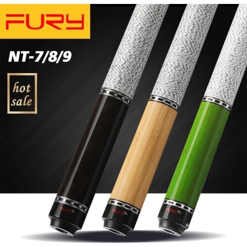 FURY NT7/8/9 Billiard Pool Cue 13mm Tiger Tip 147cm Length HTH Tecnologia Maple Shaft Professional Billiard Cue with Bamboo Gift