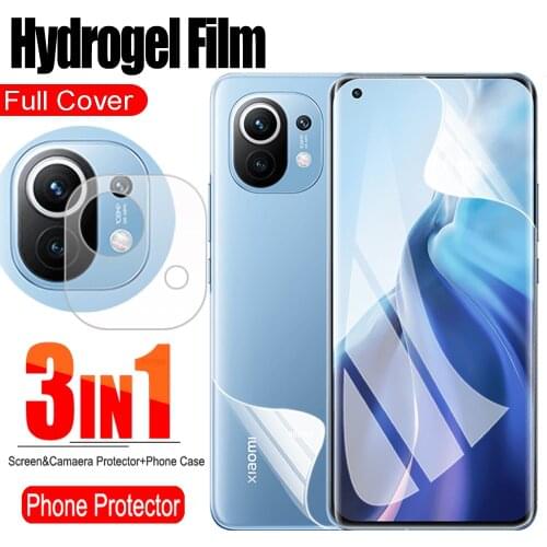 3in1 Hydrogel Film For Xiaomi Mi 11 mi 10 10Pro 10lite 10Ultra Front & Back protect soft film Camera protective film Not Glass