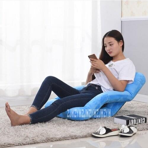 HD001 5-Gear Adjustment Lazy Sofa Living Room Foldable Chair Bedroom Chaise Lounge Balcony Tatami Sofa Computer Backrest Chair