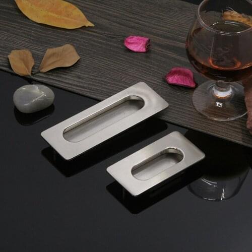 JD Zinc Alloy Handle Embedded Drawer Cabinet Bathroom Bathroom Door Wardrobe Sliding Door Hidden Handle