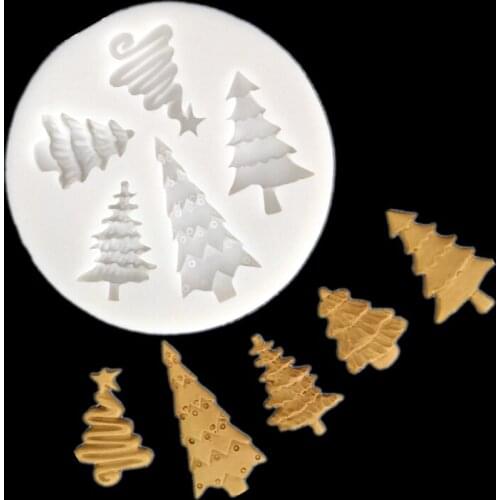 KLM Fir Tree Cake Silicone Mold DIY Chocolate Candy Biscuit Gummy Tool