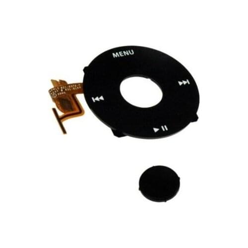 Black Click Wheel with Flex Ribbon Cable with Central Button For iPod 5th Gen for iPod Video A1166 30GB 60GB 80GB