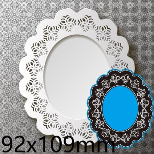 Metal Cutting Dies Oval Plate New Scrapbook Decoration Template Embossing DIY Paper Card Craft 92*109mm