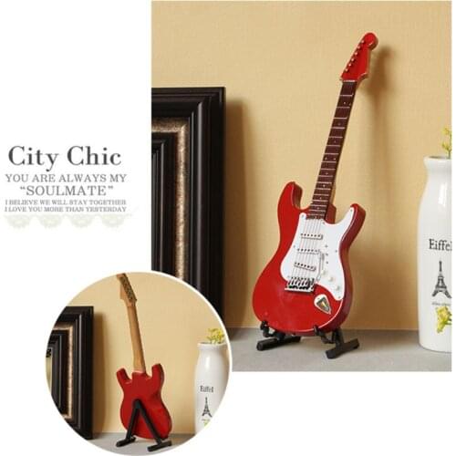 14cm Mini Electric Guitar Model Miniature Guitarra Replica Gift with Case Stand
