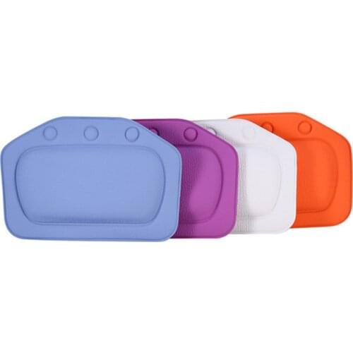 Soft Bathtub Pillow Headrest Waterproof PVC Bath Pillows Cushion Head Neck Rest Pillows With Suction Cups Bathroom Accessories