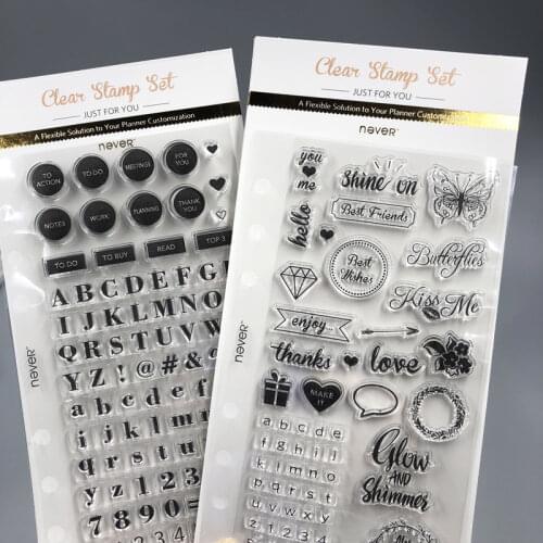 Never Transparent Journal Stamps Clear Silicone Stamp/Seal For Planner Accessories Diy Scrapbooking Decorative School Stationery