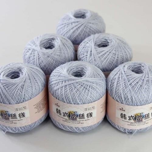 New Soft 6ballsx50g Hand Cotton Lace Wool Yarn Crochet Shawl Scarf Knitting 16120 Seashells Purple