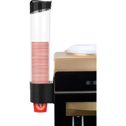 Disposable Paper Cups Dispenser Plastic Cup Holder for Water Dispenser Wall Mounted Automatic Cup Storage Rack Cups Container