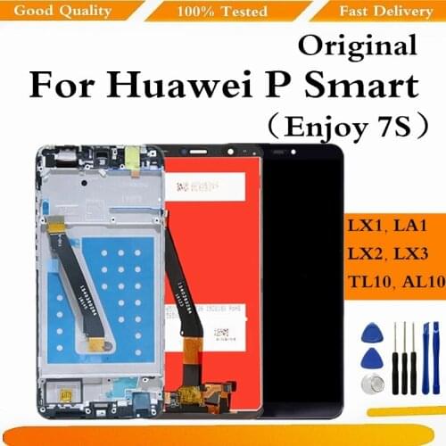 Original For Huawei P Smart LCD Display Touch Screen Digitizer Assembly For Huawei Enjoy 7S LCD With Frame FIG LA1 LX1 L21 L22