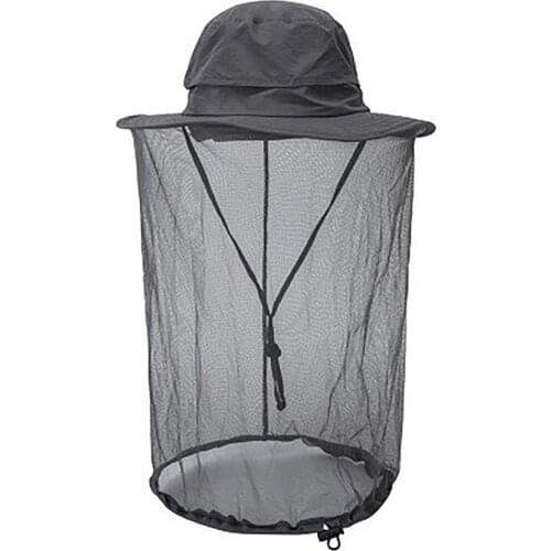 Summer Outdoor Women Men Anti Bug Bee Mosquito Hat Net Yarn Sun Protection Bucket Cap Big Eaves Fisherman Hat