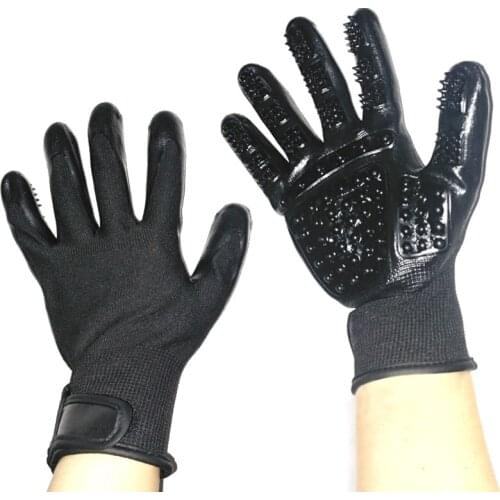 Pet Grooming Gloves Dog Cat Hair Cleaning Brush Comb Rubber Five Fingers Deshedding Pet Gloves For Dog Animals Bathing Supplies