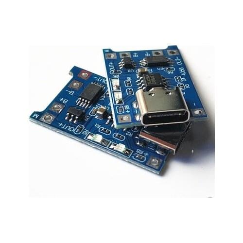 5PCS 5V 1A 18650 TP4056 lithium battery charging board module type-C USB interface charging protection two in one