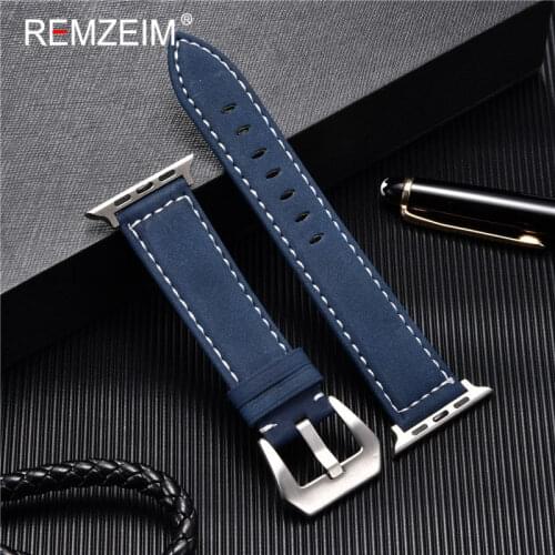 Matte Leather Watchbands for iwatch Bracelet Apple Watch Band 42mm 38mm 44mm 40mm Sport Bracelet For Series 1/2/3/4/5/6 Strap