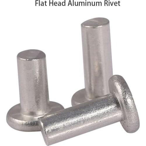 Flat Head Aluminum Rivet Iron Rivet Hand Driven Flat Head Rivet Galvanized Nail M4 M5 * 6 / 8 / 10 / 12 50pcs