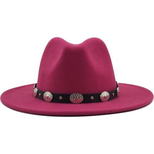 2021 New British Fedora Hats for Women Men Imitation Woolen Winter Felt Hats Men Fashion Jazz Hat Church Hat Sombreros De Mujer