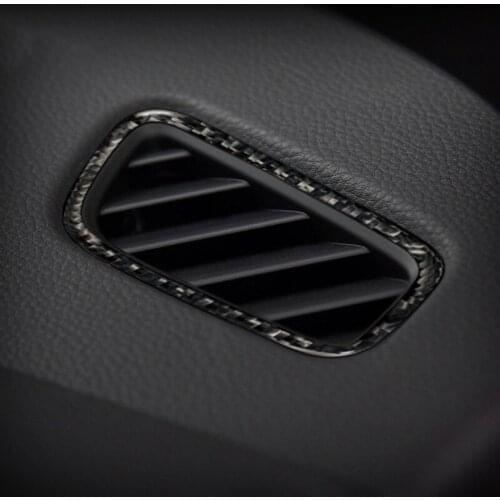 Carbon Fiber Style Car Dashboard Air Conditioning Outlet Frame Decoration Sticker Trim For Porsche Macan 2015-18 Interior Decals