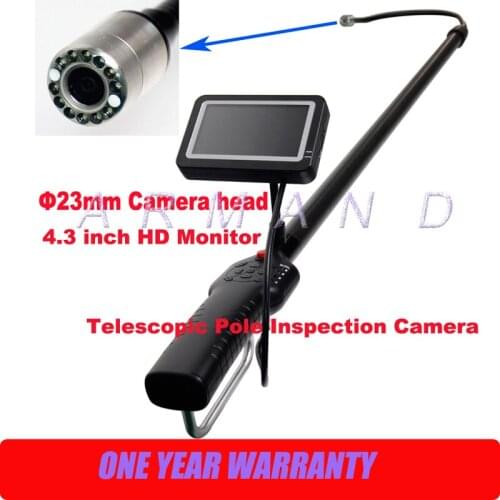 Carbon Fiber Light Weight Telescopic Pole Inspection Camera 23mm cameras Industrial boroscope