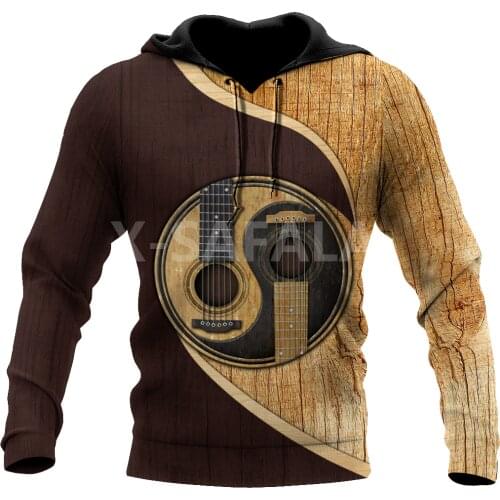 Yin And Yang Guitar Musical Instrument 3D Print Hoodie Man Women Harajuku Outwear Zipper Pullover Sweatshirt Casual Unisex-5