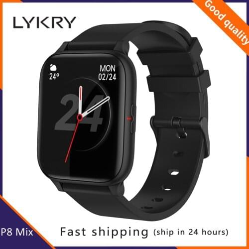 LYKRY P8 Mix Smart Watch 1.7 inch Square Screen Variety Sport Modes Long Standby Watches Heart Rate Monitor Fitness Tracker