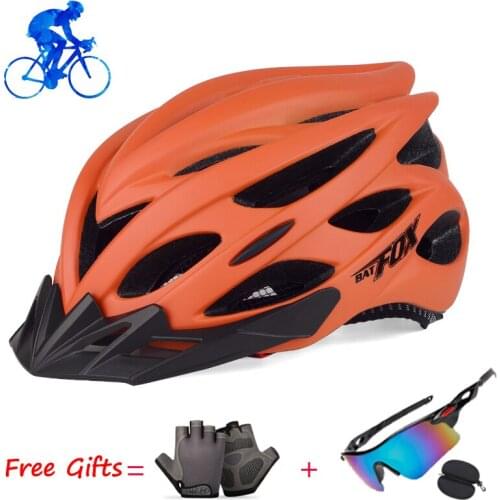 BATFOX Bicycle Helmet men women breathable capacete bicicleta ntegrally-mold ultra-light Mountain bike helmet riding safety cap