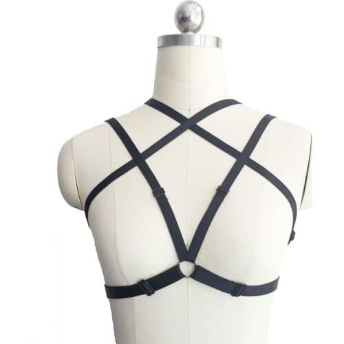 Women Sexy Harness Cage Bras Gothic Lingeries BODY HARNESS Clothes For Party NightClubs Harajuku body harness cage bra