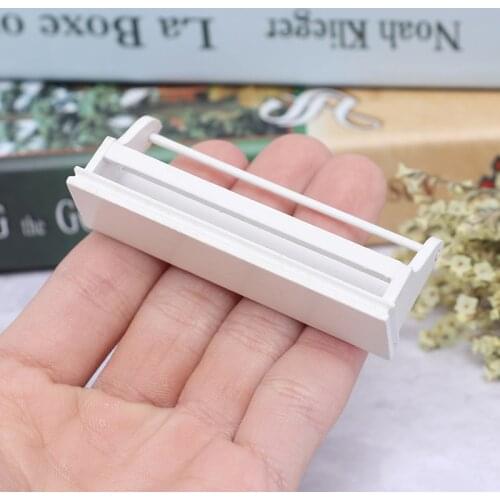 1:12 Doll House Wall Shelf Miniature Furniture For Dollhouse Wooden Wall Shelf Mini Dollhouse Bathroom Accessories