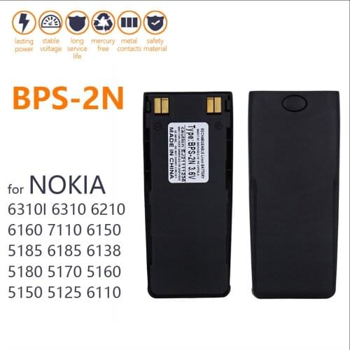 100% Original BPS-2N For Nokia 6185 6138 6110 6310I 6310 6210 5180 5170 5160 5150 5125 6160 7110 6150 5185 5165 5110 Batteries
