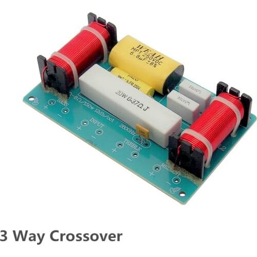 Finlemho 3 Way Crossover Speaker Cabinet Accessories Treble Tweeter Midrange Woofer Filter D338 For Home Theater Studio D338 2PC