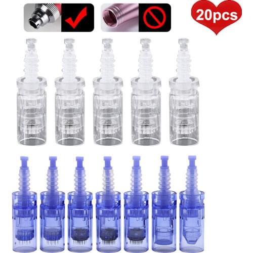 20PCS Bayonet Dermapen Needles for Dr Pen Ultima A1 A6 N2 Cartridge Micro Needles 9/12/24/36/42/ Nano Derma Microneedling Pen
