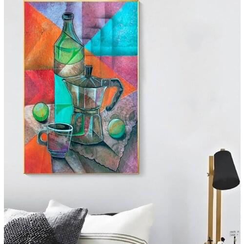 Abstract Geometry Canvas Paintings Wall Art Prints Cup Poster Living Room Decor Decorative Paintings On The Wall Home Decor