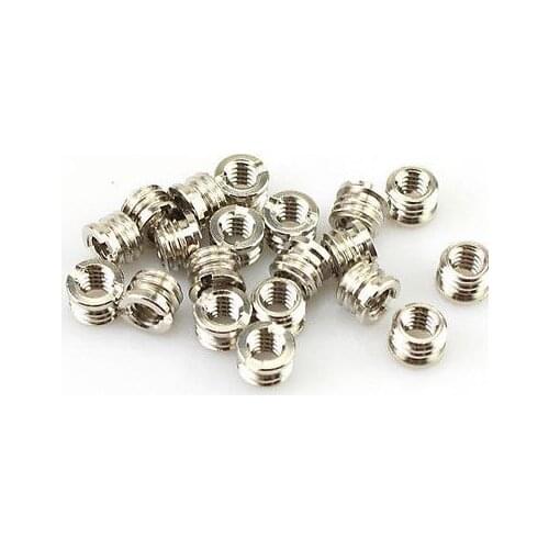 100X1/4" to 3/8" Tripod / Monopod Camera Adapter Convert Connector Screws Silver Free shipping