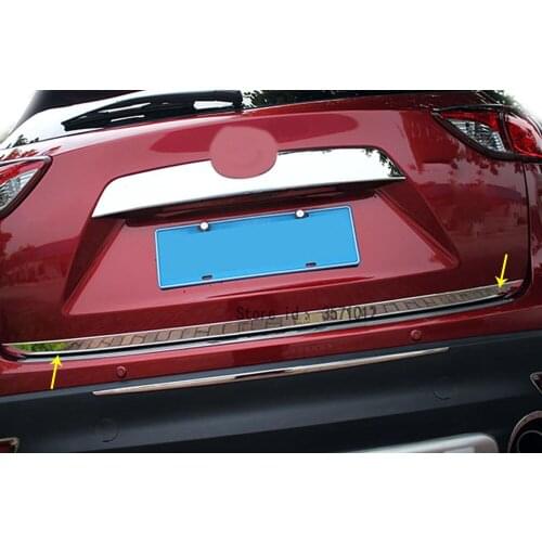 Car Stainless Steel Hoos Rear Door Tailgate Bumper Frame Plate Trim Lamp Trunk Lid 1pcs For Mazda CX-5 CX5 2013 2014 2015 2016
